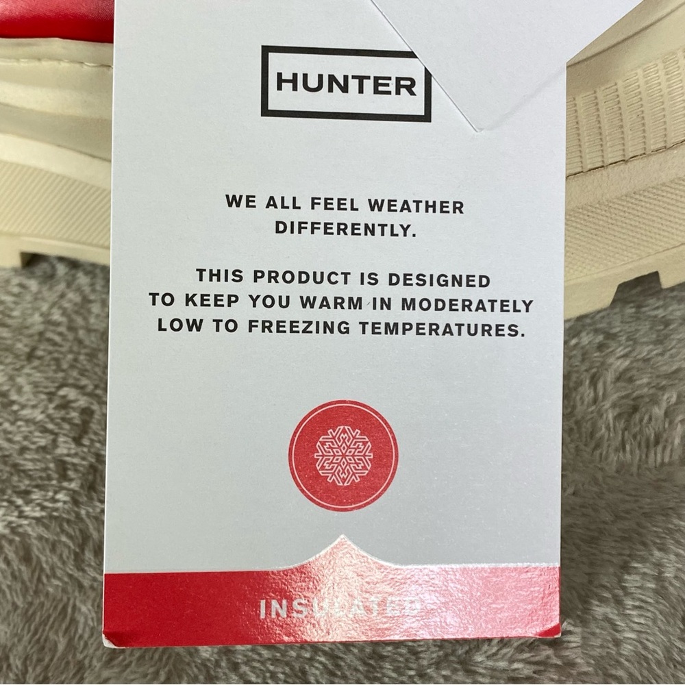 Hunter Amble Bootie Womens Size 5 Red Natural Insulated Waterproof Puffer NEW - Picture 12 of 12